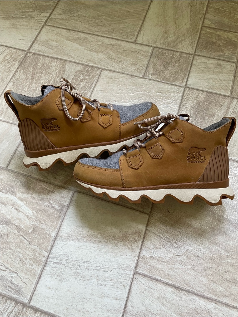 Sorel Women’s Tan/Brown Waterproof Lace-Up Hiking Boots